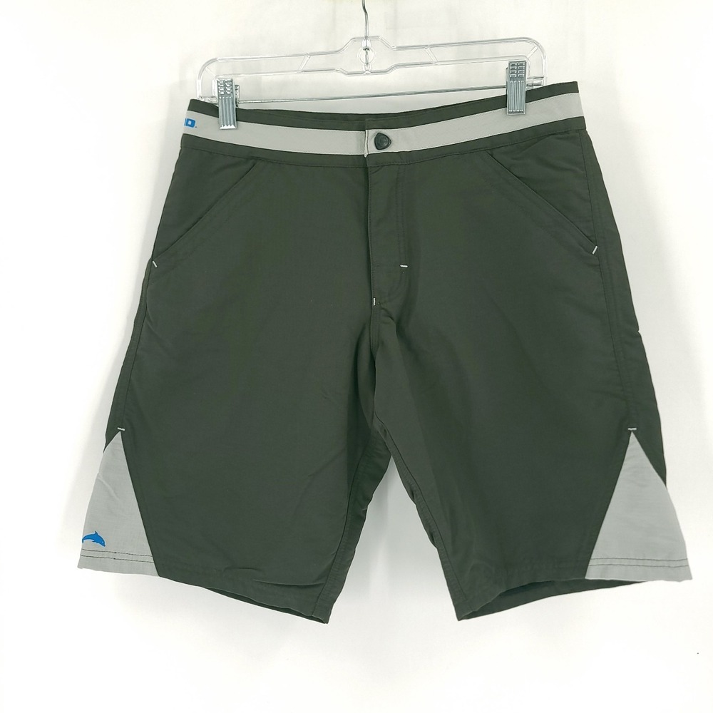 Seadoo Hybrid Board Shorts Mens 32 Green BRP Nylon Riding Water